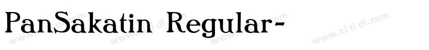 PanSakatin Regular字体转换